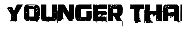 Younger Than Me font preview